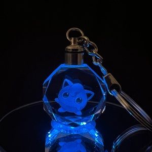 Pokémon jiggly puff crystal keychain. New with gift box